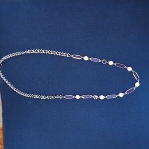 Lia Sophia Necklace with Purple and Cream color design